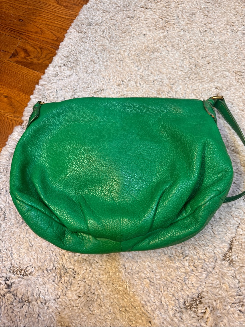 Marc by Marc Jacobs Green Leather Crossbody Bag with Gold Plate - Picture 8 of 11